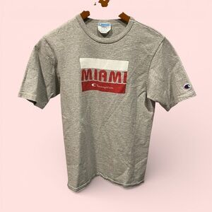 Champion gym gray classic soft Miami t-shirt vintage look small